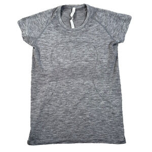 Lululemon Swiftly Tech Short Sleeve Shirt Women's 12 Heathered Gray Stretch Yoga